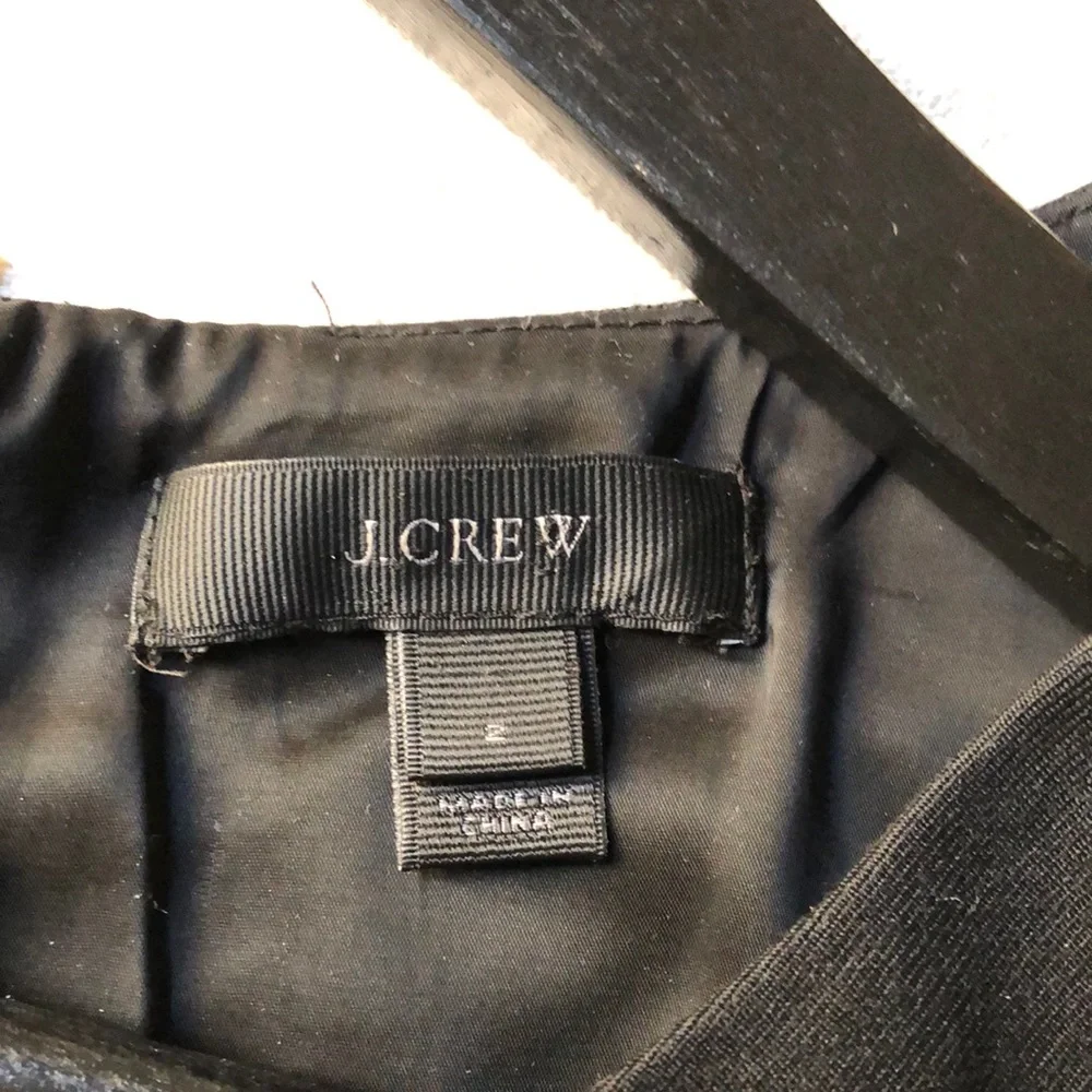 J. Crew Simple Black Dress With Pockets Knee Length Sleeveless Summer Office 2 - Picture 3 of 11